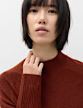 Air-Yarn Tie High Neck Jumper