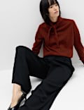 Air-Yarn Tie High Neck Jumper