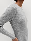 Air-Yarn Ribbed Mini Knitted Dress