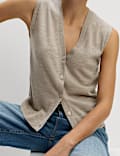 Pure Merino Wool Knitted Waistcoat