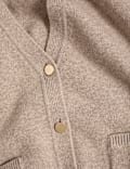 V-Neck Button Front Relaxed Cardigan