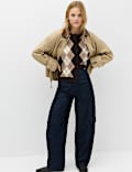 Argyle Button Front Cardigan