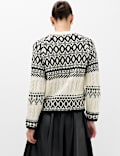 Fair Isle Cable Knit Crew Neck Jumper