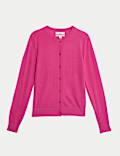 Pure Merino Wool Crew Neck Cardigan