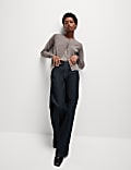Pure Merino Wool Crew Neck Cardigan