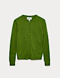 Pure Merino Wool Crew Neck Cardigan