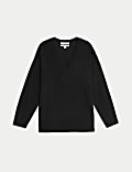 Πουλόβερ με λαιμόκοψη V από 100% μαλλί Merino