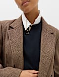 Air-Yarn Funnel Neck Relaxed Fit Jumper