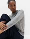 Air-Yarn Crew Neck Sparkly Jumper
