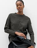 Air-Yarn Oversized Longline Jumper