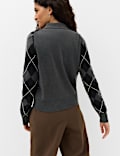 Air Yarn Argyle Polo Jumper