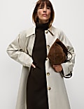 Strick-Pulloverkleid aus Air-Garn mit Rollkragen