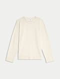 Air-Yarn Embellished Crew Neck Jumper