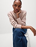 Cloud-Yarn Textured Crew Neck Jumper