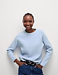 Cloud-Yarn Textured Crew Neck Jumper