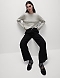 Cloud-Yarn Textured Crew Neck Jumper