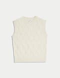 Cloud-Yarn Textured Knitted Vest