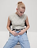 Cloud-Yarn Textured Knitted Vest