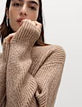 Cloud-Yarn Ribbed Crew Neck Jumper