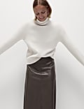 Cloud Yarn Textured Roll Neck Jumper