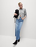Cloud-Yarn Textured Crew Neck Cardigan