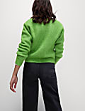 Gerippte Strickjacke mit Knopfleiste vorne