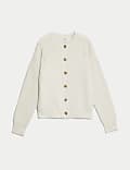 Ribbed Button Front Cardigan
