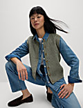 Cloud-yarn Knitted Crew Neck Waistcoat
