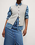 Cloud-yarn Knitted Crew Neck Waistcoat
