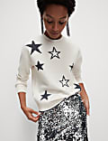 Star Crew Neck Relaxed Fit Jumper