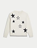 Star Crew Neck Relaxed Fit Jumper
