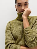 Ribbed Roll Neck Jumper