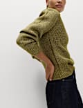 Cloud-yarn Ribbed Roll Neck Jumper
