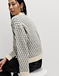 Cloud-Yarn Twisted Cable High Neck Jumper