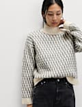 Cloud-Yarn Twisted Cable High Neck Jumper