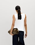 Cotton Rich Slash Neck Slim Fit Vest