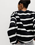 Cotton Rich Striped Long Sleeve Sweatshirt