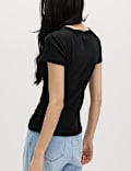Cotton Rich Ribbed Slim Fit T-Shirt