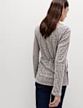 Textured Tie Waist Long Sleeve Top
