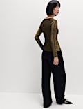 Sparkly Square Neck Top