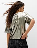 Metallic Relaxed T-Shirt