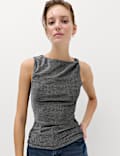 Sparkle Twist Shoulder Vest