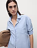 Pure Cotton Collared Oversized Shirt