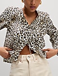 Pure Cotton Printed Tie Front Top