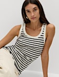 3 Pack Cotton Rich Ribbed Vest Tops