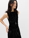 Velvet Twist Off The Shoulder Vest