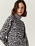 Printed High Neck Sweatshirt