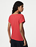 Pure Cotton Everyday Fit Slash Neck T-shirt