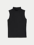 Cotton Rich Funnel Neck Vest Top