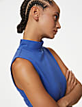 Cotton Rich Funnel Neck Vest Top